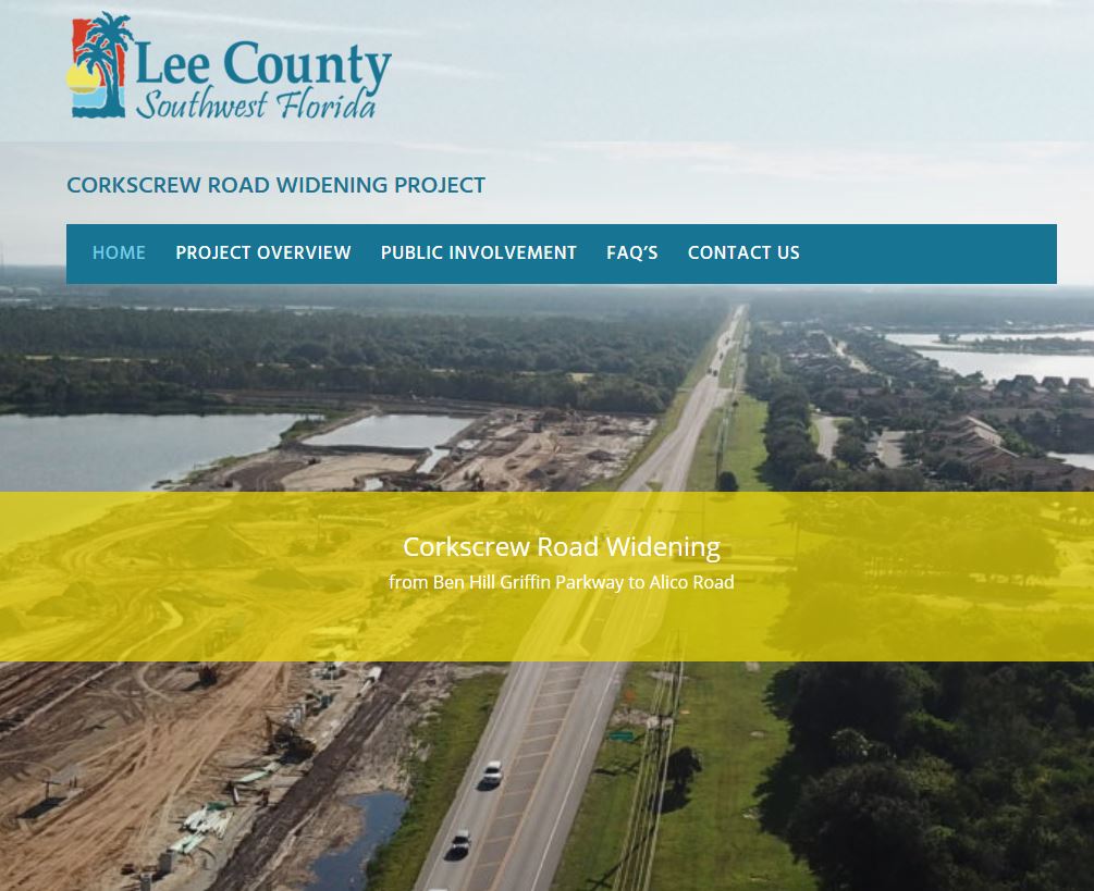 County adds website to track widening of Corkscrew Road