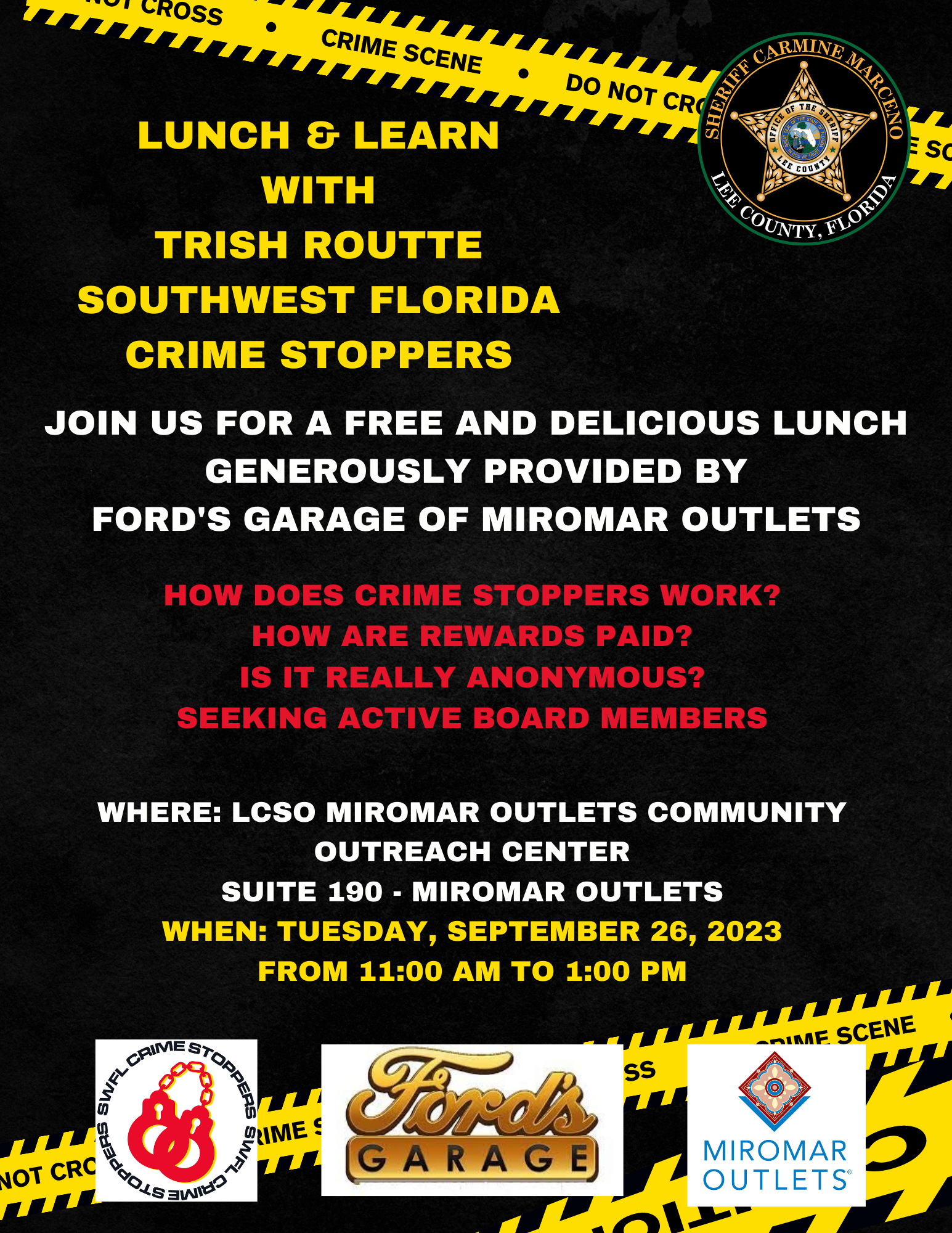 Lunch and learn with crimestoppers