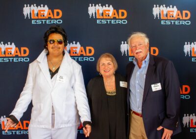 Guests Kathy Geraci and her husband Mike Wasson were ushered into the The Club at Grandezza on a Red Carpet and met by Elvis Presley portrayed by Trey Ramsey.